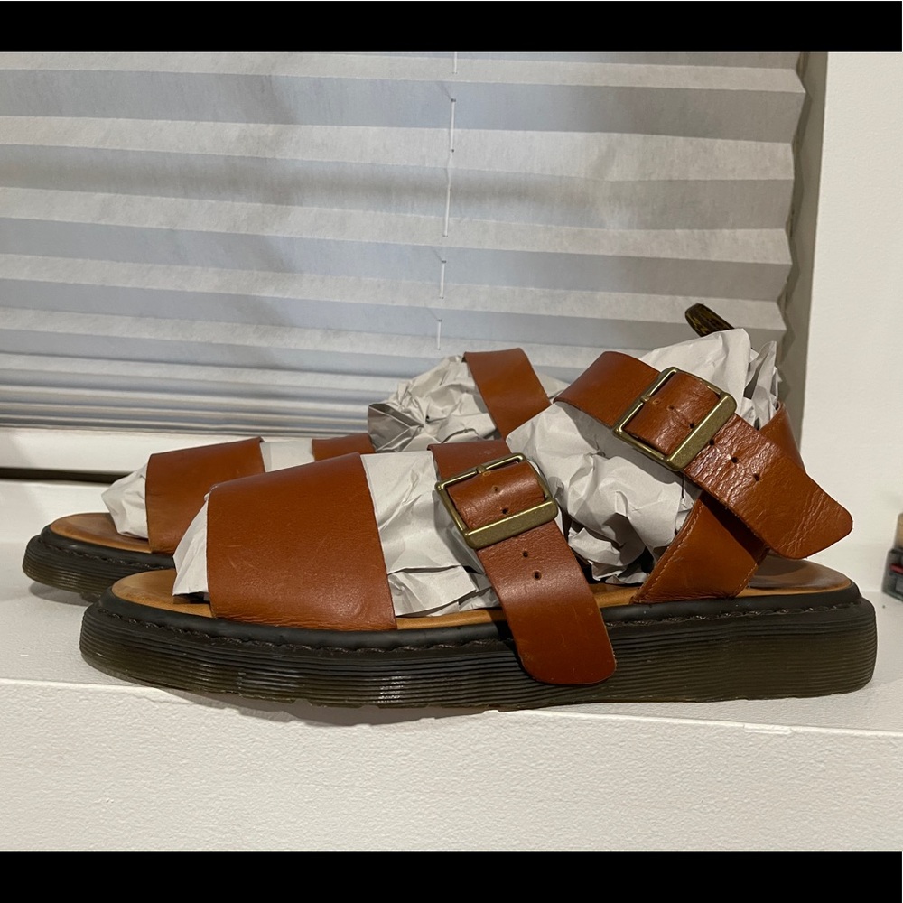 Men’s Dr. Martens Gryphon Brown Leather Gladiator Sandals AW004